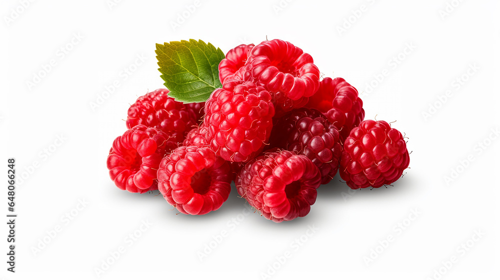 Berries fruits background - Close Up of red ripe raspberries isolated on transparent background Berries fruits background - Close Up of red ripe raspberries isolated on transparent background