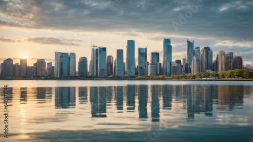 City Skyline Reflections  The Urban Photographer s Dream  Generative AI