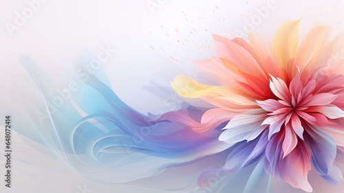 Beautiful flowers. Abstract floral colorful. Generative AI