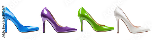 High heels in different colors, isolated
