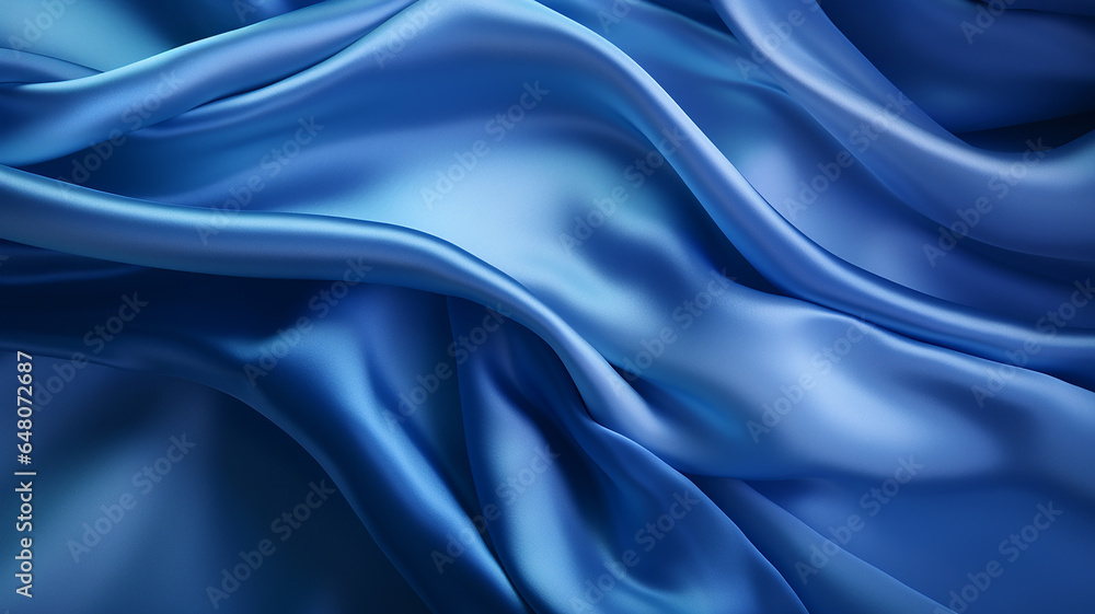 Obraz premium luxury blue fabric texture for background.