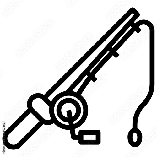 FISHING filled outline icon,linear,outline,graphic,illustration