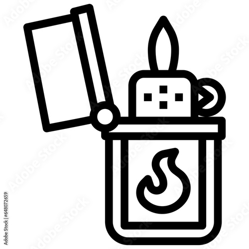 LIGHTER filled outline icon,linear,outline,graphic,illustration