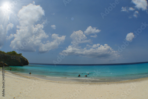 Fototapeta Naklejka Na Ścianę i Meble -  a beautiful beach on the island of Curacao in the Dutch Caribbean