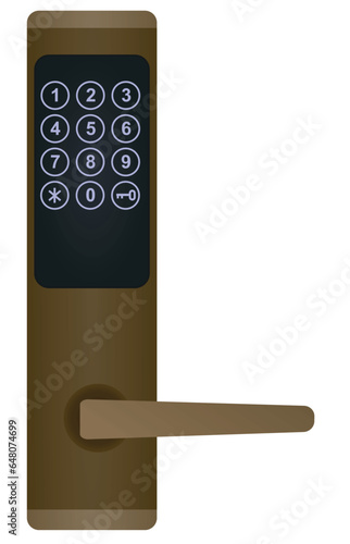 Digital door lock. vector illustration
