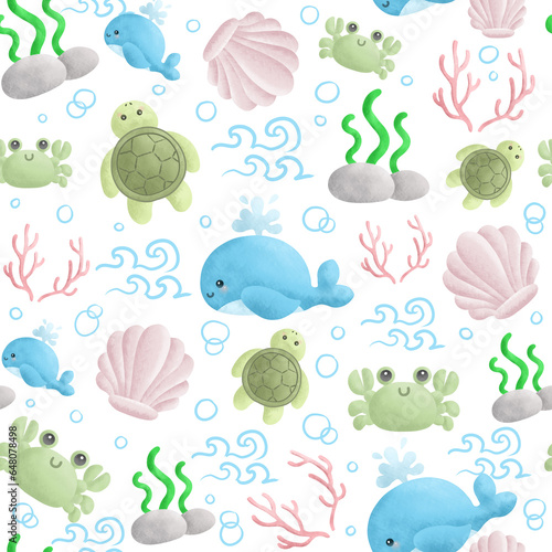 Ocean's seamless pattern © Dian