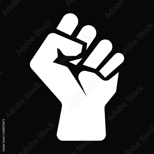 illustration of an upward fist, vector