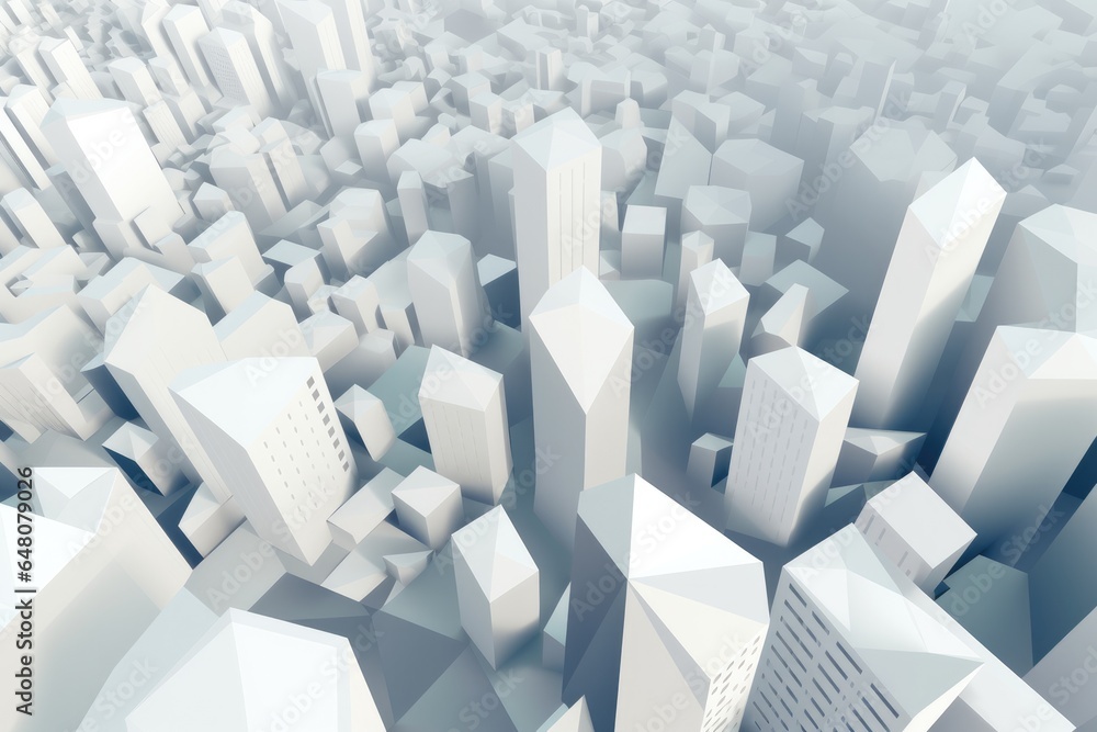 Obraz premium Metropolis city low polygon design. Generative AI