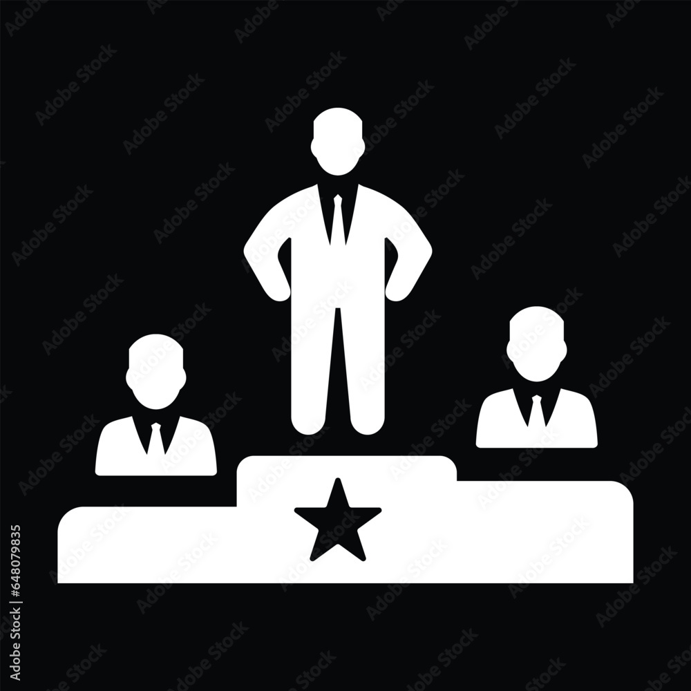 Business winner, victory, success icon
Business winner, victory, success icon