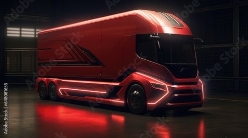 Futuristic truck and transportation