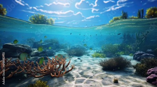 Submerged world Pictures for selfleveling 3d floor Corals Beat see Ocean Stingray photo