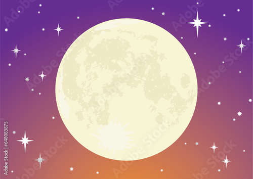 美しい月の背景用ベクターイラスト