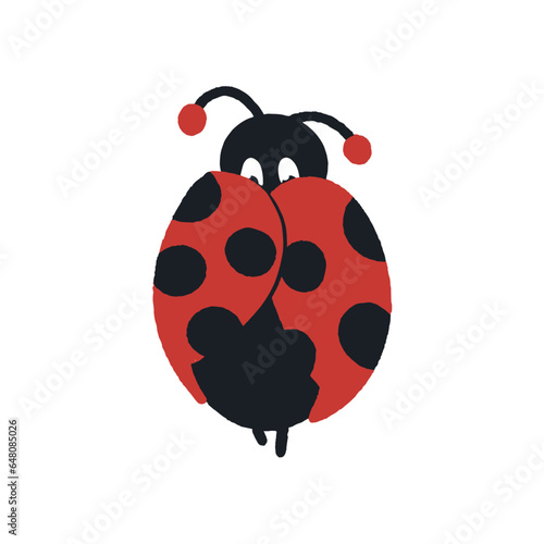 Coccinelle se cache avec émotion