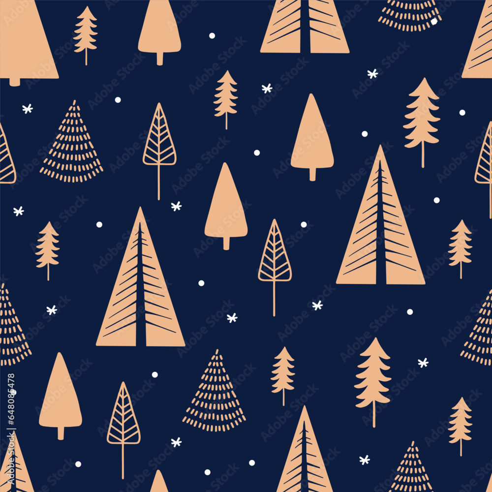Vector simple Seamless Christmas and New Year`s pattern. Winter and Christmas elements. Wrap for gifts. Vector illustration. Doodle style. Vector simple Seamless Christmas and New Year`s pattern. Winter and Christmas elements. Wrap for gifts. Vector illustration. Doodle style.