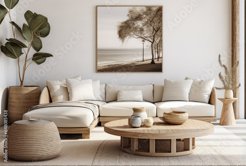 Interior design composition in a modern living room © JuanM