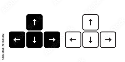 Keyboards arrow buttons icon set