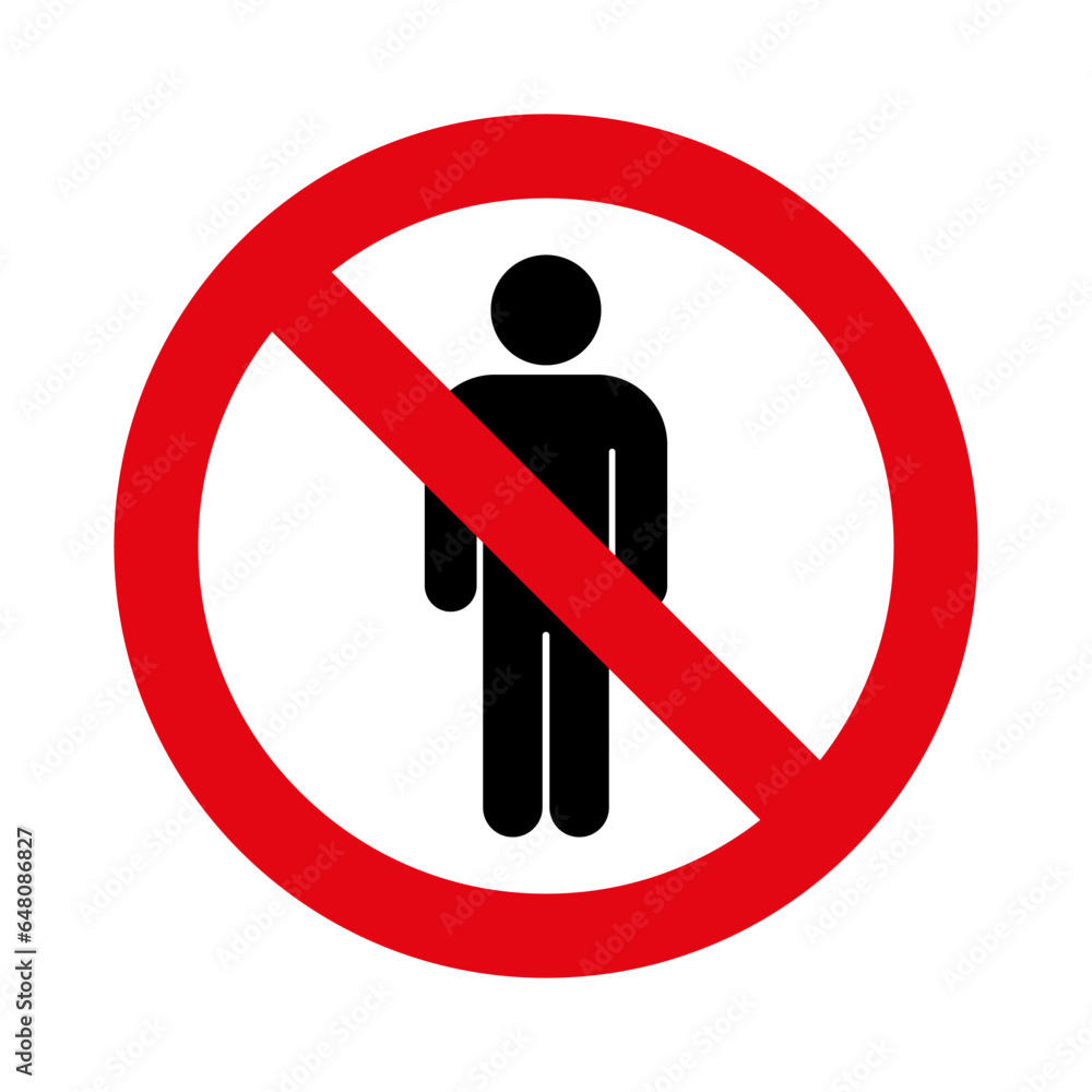 Prohibited stop men, people sign icon Prohibited stop men, people sign icon