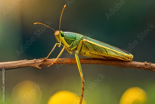 Wallpaper Mural grasshopper on a leaf Torontodigital.ca