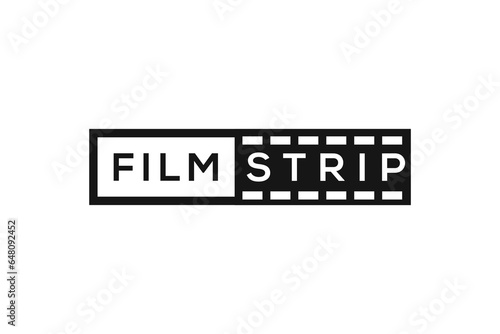 Obraz na płótnie Trendy and minimal film strip vector logo design w salonie
