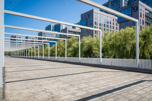 A beautiful pedestrian bridge in the daytime