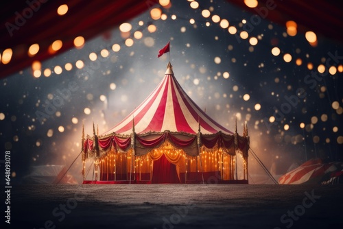 Carousel tent in the circus and amusement park.