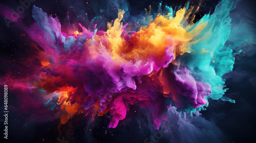 Explosion of hues, a vibrant and lively banner filled with a myriad of colors.