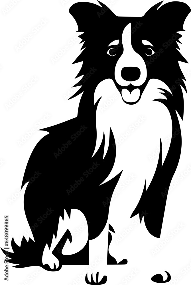 Fototapeta premium Border Collie Icon