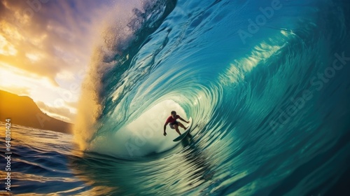 Man surfing on the waves © Krtola 