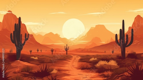 Desert with cacti