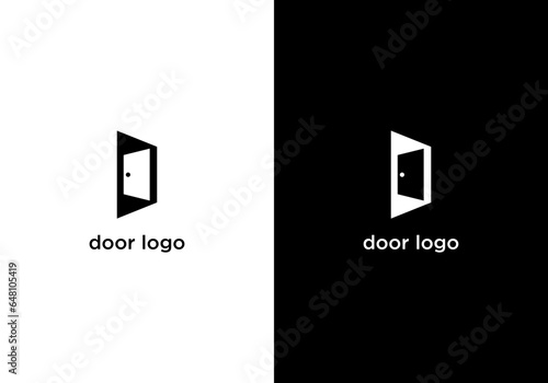 door, logo, vector, icon, design, illustration, symbol, home, sign, modern, house, black, frame, open, doorway, interior, simple, entrance, abstract, architecture