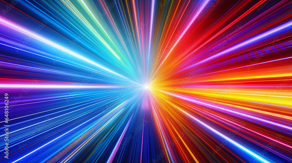Vibrant neon stripes with cosmic lighting effect Vibrant neon stripes with cosmic lighting effect