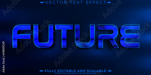 Future text effect, editable robot and machine text style