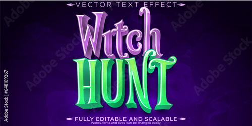 Editable text effect witch 3d horror and scary font style