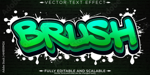 Graffiti text effect, editable spray and street text style