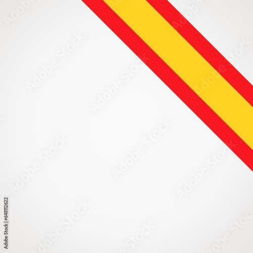 Corner ribbon flag of Spain
