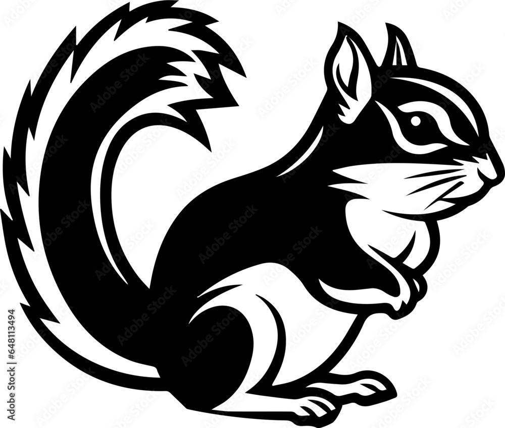 Eastern Chipmunk Silhouette Icon Eastern Chipmunk Silhouette Icon