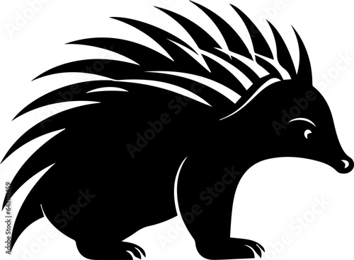 Echidna Flat Silhouette Logo Icon