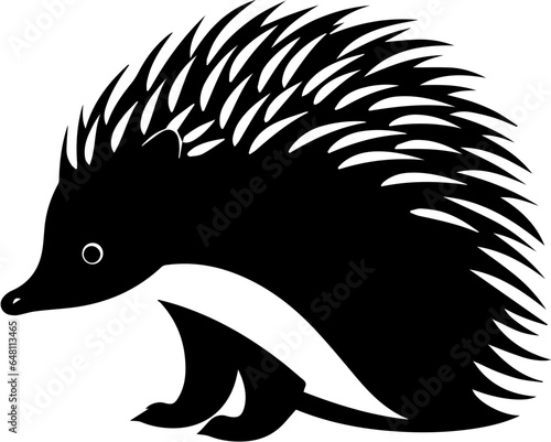 Echidna Flat Silhouette Logo Icon