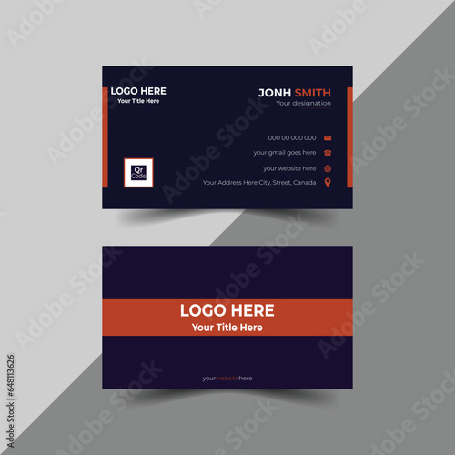 Business card design, double sided business card.