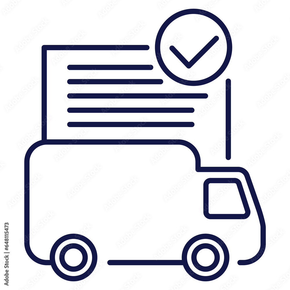 transport documents line icon on white transport documents line icon on white