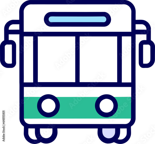Blue bus stop icon. Boarding position. Vector.
