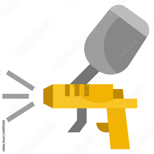 SPRAY GUN4  filled outline icon,linear,outline,graphic,illustration