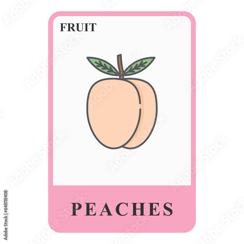 Peaches Customizable Playing Name Card Healthy Fruit Ingredients