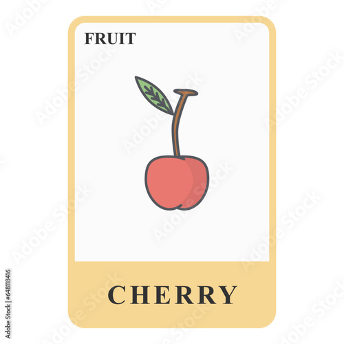 Cherry Customizable Playing Name Card Healthy Fruit Ingredients