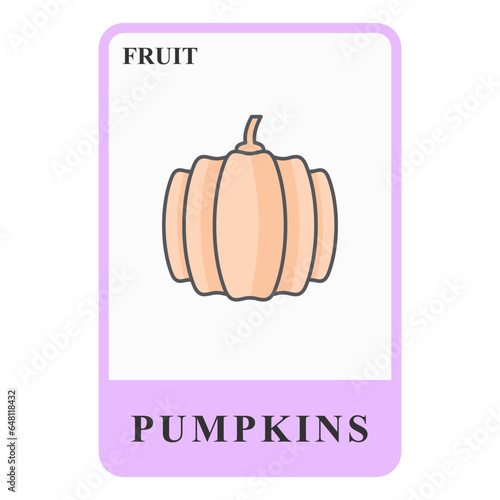 Pumpkins Customizable Playing Name Card Healthy Fruit Ingredients