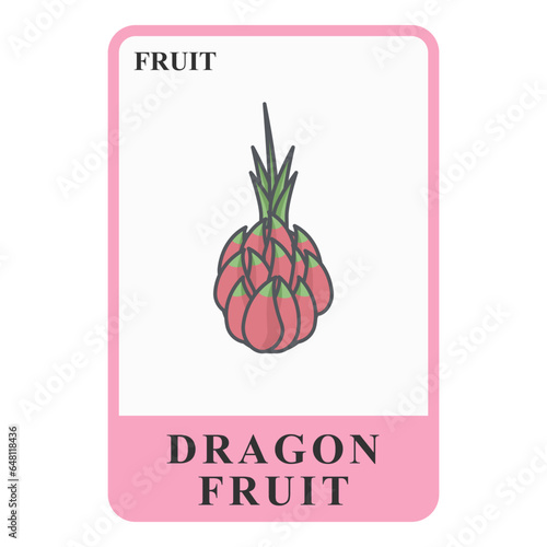 Dragon fruit Customizable Playing Name Card Healthy Fruit Ingredients