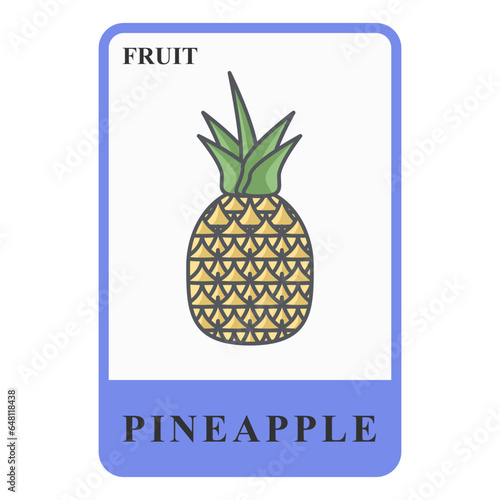 Pineapples Customizable Playing Name Card Healthy Fruit Ingredients