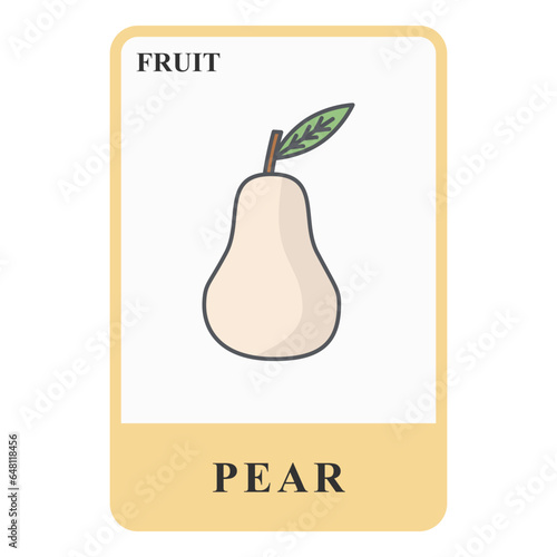 Pears Customizable Playing Name Card Healthy Fruit Ingredients