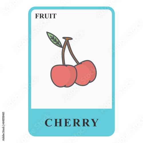 Cherry Customizable Playing Name Card Healthy Fruit Ingredients