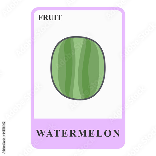 Watermelon Customizable Playing Name Card Healthy Fruit Ingredients